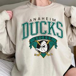 retro anaheim hockey unisex t-shirt crewneck hoodies, vintage anaheim hockey shirt, vintage ducks sweater, ducks shirt,