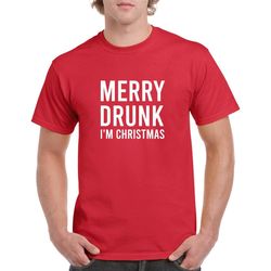 merry drunk i'm christmas- funny christmas tshirt- funny christmas gift exchange- drinking shirt