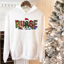 christmas nurse sweatshirt, nurse christmas gift, christmas sweatshirt, christmas hoodie, nurse sweatshirt, gift for nur