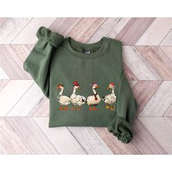 christmas ducks sweatshirt, duck christmas lights shirt, santa ducks merry christmas shirt, duck lover, duck christmas s