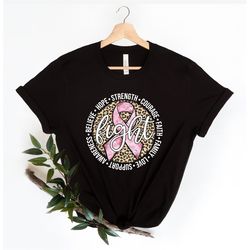 leopard breast cancer shirt, cancer fighter shirt, cancer awareness tshirt, pink ribbon shirt, warrior shirt, cancer sup