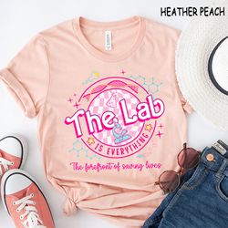 pink retro lab week 2024 shirt, medical lab science sweatshirt, laboratory gifts, lab tech team shirt, med tech shirt, l