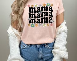 retro floral mama t-shirt, mom shirt for mom for mothers day, mama t-shirt, shirt for mom