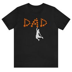 dad t-shirt fathers day basketball with player