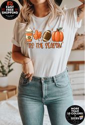 tis the season shirt, thanksgiving pumpkin shirt, football lover shirts, women fall tees, cute pumpkin shirt, autumn sea