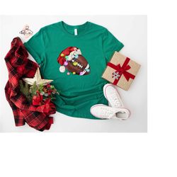 christmas football shirt, xmas football t-shirt, winter sports tee, santa's footballer shirt, family football t-shirt, c