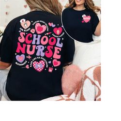 retro valentine school nurse shirt, nurse appreciation gift, valentine gift for nurse, nurse gift, nursing school, women