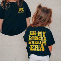 in my cancer warrior era shirt, childhood cancer awareness, gold ribbon shirt, cancer fighter tee, warrior shirt, cancer