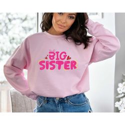 big sister sweatshirt, baby sister sweatshirt, matching sister sweatshirts, baby announcement, fall toddler sweater, fal