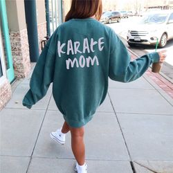 karate mom shirt, karate mom sweatshirt, gift for karate mom, karate shirt, karate gifts, karate crewneck, retro oversiz