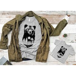 grizzly bear shirt, grizzly bear toddler, camping shirt, adventure shirts, camping sweatshirt, camping, outdoor shirts