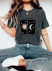 tarot cards the moon shirt,tarot shirts,moon tarot card tee,moon tarot card shirt