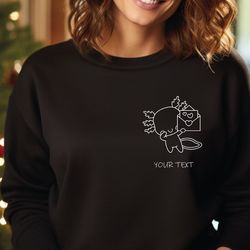 personalized axolotl sweatshirt, personalized sweater, axolotl lover gift, axolotl birthday hoodie, cute axolotl crewnec