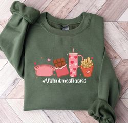 valentine basics sweatshirt, trendy valentines day, gift for valentine, chocolate lover sweater, valentine potatoes hood