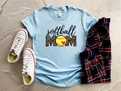 softball mom leopard shirt, softball mom shirt, softball mama shirt, softball mom gift, softball lover shirt