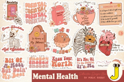 mental health sublimation bundle png