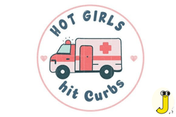 hot girls hit curbs ambulance graphics