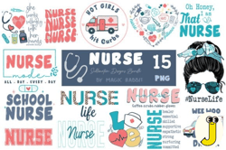 nurse png design bundle