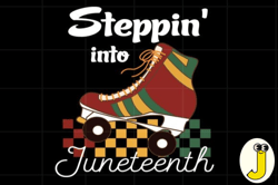 steppin' into juneteenth black woman png