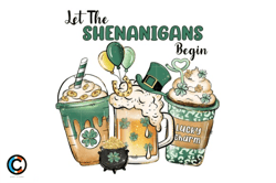 coffee & beer patrick's day sublimation