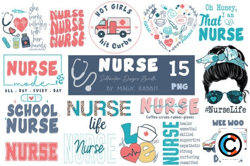 nurse png design bundle