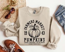 farmers market sweatshirt,retro thanksgiving sweatshirt,pumpkin sweatshirt,cute fall sweatshirt,pumpkin crewneck,hallowe