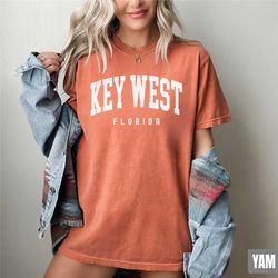 key west shirt, comfort colors key west florida shirt, key west gift souvenir, florida keys vacation shirts, fl keys bea