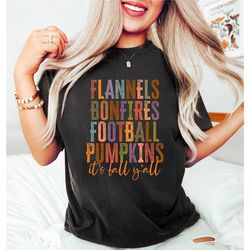 flannels bonfires football pumpkins shirt, fall sweatshirt, womens fall tshirts, cute fall tees, fall graphic tees, fall