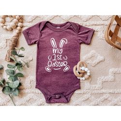 my first easter baby girl, first easter outfit, easter bunny outfit, easter shirt, my first easter gift idea, cute easte