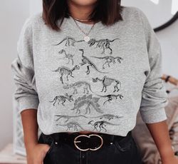 dinosaur skeleton sweatshirt,dinosaur sweatshirt,dinosaur top women,adult dinosaur sweatshirt,dinosaur anatomical tee,ar