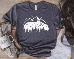 bear mountain shirt, adventure is calling hiking shirt, outdoor shirt, wilderness graphic shirt, mountain shirt, bear sh
