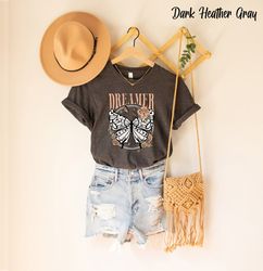 dreamer butterfly shirt, cute shirt for women, vintage shirt for her, butterfly shirt, girl friends, beach shirt, boho s