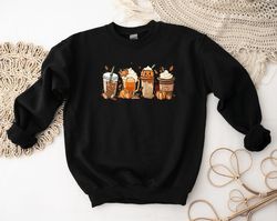 fall pumpkin spice latte sweatshirt, fall coffee sweatshirt, sweatshirt for women, pumpkin sweatshirt, fall outfit, than