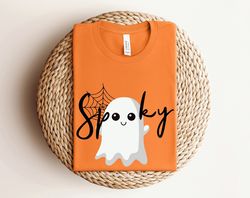 spooky ghost halloween shirt, halloween party shirt, boo halloween shirt, spooky season shirt, cute ghost face halloween