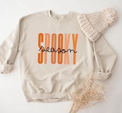 spooky season sweatshirt, cute halloween sweatshirt, halloween gift hoodie, women halloween sweatshirt, cute fall sweats