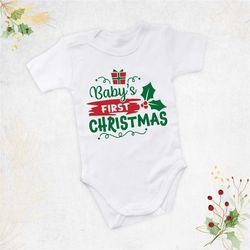 baby's first christmas bodysuit, newborn christmas gift, baby christmas outfit, my first christmas 2023 shirt, baby girl