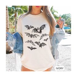 bat halloween spooky shirt, bat lover shirt, love bats, spooky halloween shirt, comfort colors graphic autumn t-shirt, c