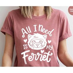 funny ferret t-shirt, ferret gifts, ferret graphic t-shirts, children's ferret shirts, furet crewneck sweatshirt, animal
