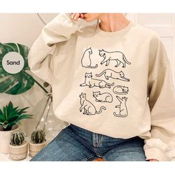t-shirt with long sleeve chat, gift for cat lovers, long-sleeved cat-chat shirt, chat mom t-shirt, gift for might chat t