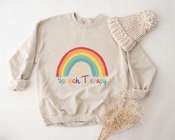 rainbow speech therapy sweatshirt, speech language pathologist, speech therapist sweatshirt, speech therapist hoodie, sp