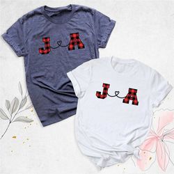 monogrammed shirt, couple matching shirt, heart initial shirt, personalized wedding gift, shirt for girlfriend boyfriend