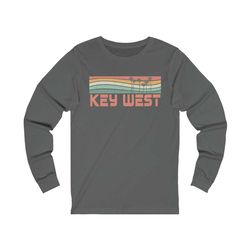 key west long sleeve shirt, florida shirt, retro beach shirt, matching vacation long sleeved tee, key west gift, the key