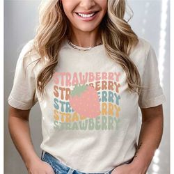 strawberry shirt, funny strawberry lover tee, strawberry gift, women shirt gift for mom, strawberry picking, cute strawb