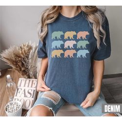 bear shirt, comfort colors bear shirt, bear lover gift, grizzly lover present grizzly bear mom tee, bears comfort colors