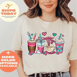 nurse shirt, coffee lover nurse shirt, new nurse gift, nurse school graduation gift, nurse appreciation, nurses week gif