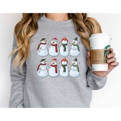 christmas snowman sweatshirt, christmas hoodie, snowman shirt, merry christmas shirt, snowman sweater