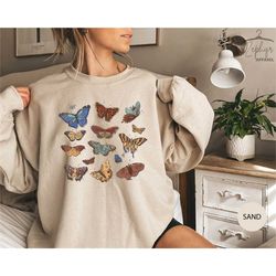butterfly sweatshirt, butterfly crewneck, vintage butterfly crewneck, butterfly sweatshirt gift, butterfly lover shirt,