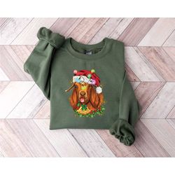 funny goat santa hat sweatshirt, christmas farm animals, goat lover sweatshirt, funny christmas animal sweater, xmas, go