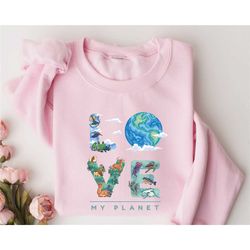 love my planet hoodie, sharpmed hooded sweatshirt, trendy hooded sweatshirt, tumblr hooded sweatshirt, aesthetic hooded