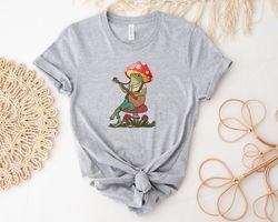 frog mushroom shirt, frog with mushroom hat cute cottagecore aesthetic sweatshirt  , mushroom frog, cute frog critic sil